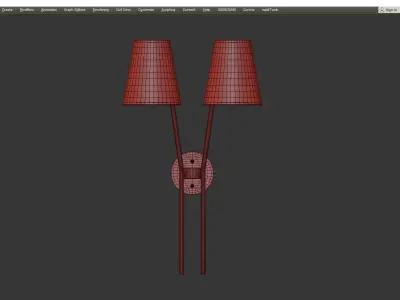 Asto Wall Sconce Low-poly 3D model