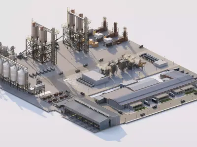 Industrial Factory-Factory building 3D model