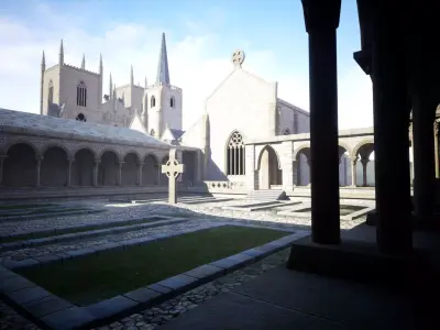 Modular Gothic Church Low-poly 3D model