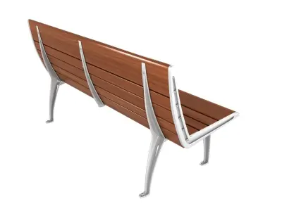 Contemporary Bench set 5 3D model