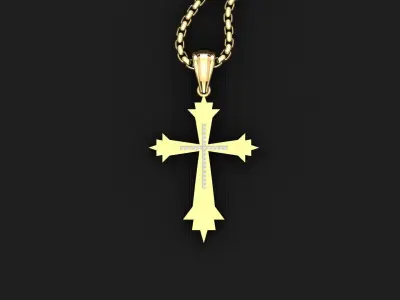Cross Light Gold 3CP033 3DM STL 3D model
