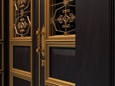 Classic Wooden Door 3D model