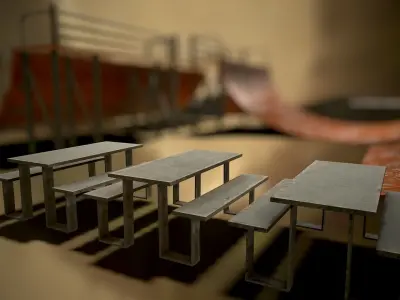 skateboarding park  Low-poly 3D model