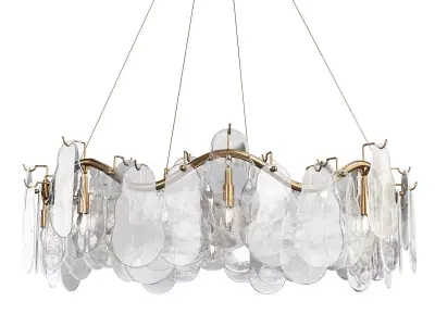 STEIVOR chandelier made of glass and brass Low-poly 3D model