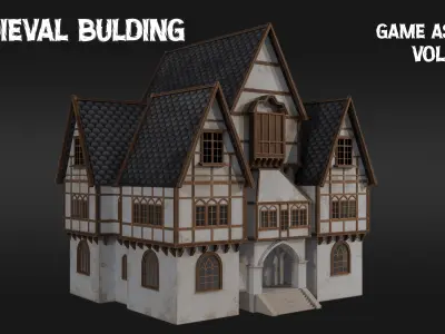 Medieval building  vol01 Low-poly 3D model