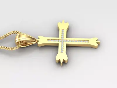 Cross Light Gold 4CP006 3DM STL 3D print model