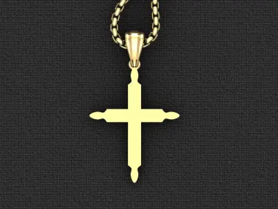 Cross Light Gold 3CP072 3DM STL 3D model