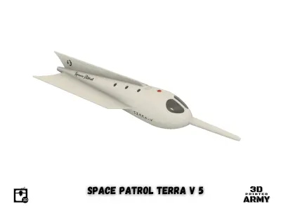 Space patrol - TERRA V 5 spaceship 3D print model