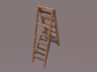 Wooden Ladder 3D model