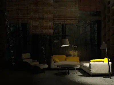 Living room v2 3D model