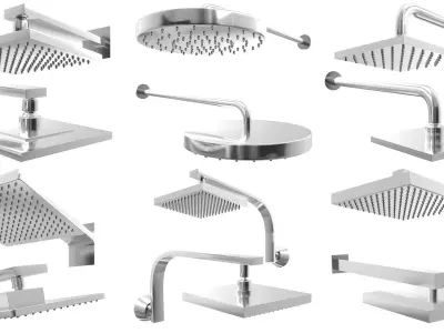 Fixtures - Shower Head Pack A 3D model