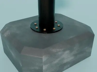 Postal box Thailand Low-poly 3D model