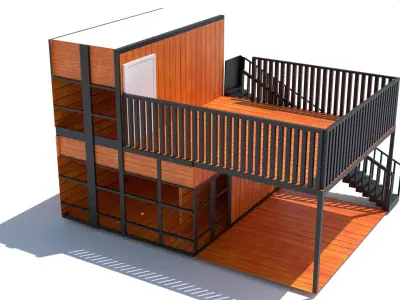  House 3D House Low-poly 3D model