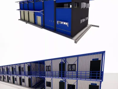 Portable Construction Site Building -A3 3D model
