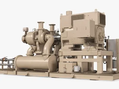  Industrial Air Compressor Skid Unit 