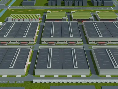 Warehouse Logistic 009 Low-poly 3D model