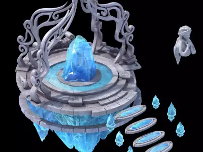 Glacier Ancient Land - Snowy God Terrace 01 3D model