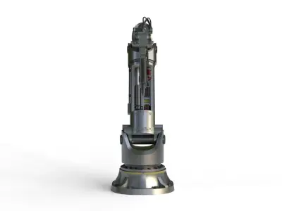 Industrial Robotic Arm with Rigged and Animated Low-poly 3D model