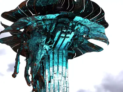 Mushroom Bionic Tower 3D model