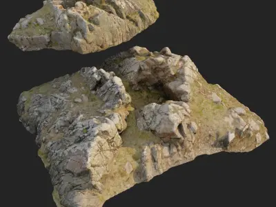 3d scanned rock cliff J2 3D model