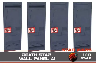 Death Star Wall Panel - A1 - 1-18 scale  Kenner Hasbro 3D print model