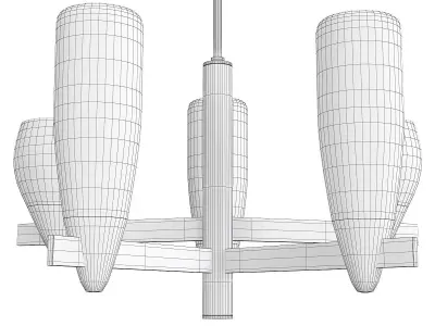 Houston 5 lamps Low-poly 3D model
