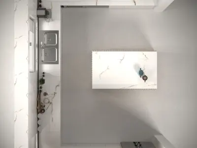 Rustic Garden Fountain with Flowing Water 3D model