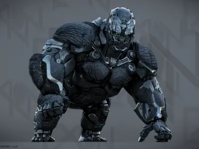 Transformers Optimus Primal ROTB Beast Form 3D model