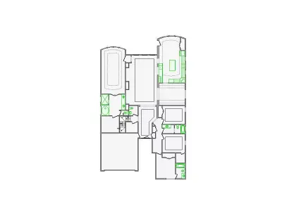  Detailed Interior Sketch - 3001-3500 SF - Xactimate 3D model