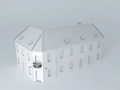 European Old Style House Low-poly 3D model