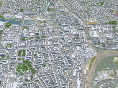 Chelyabinsk Downtown Russia Low-poly 3D model