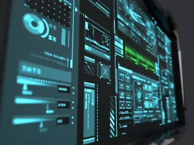 Sci-Fi Screen - television VideoGame Low-poly 3D model