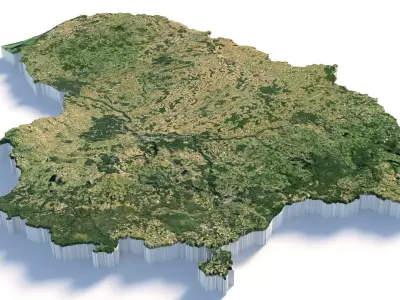 Lithuania Lietuva Terrain Country 3D model