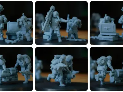 Universal Guard - Heavy Weapons Set 2 3D print model