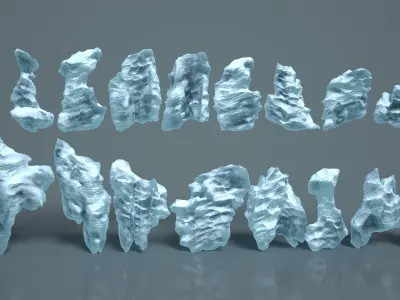 16 Ice Caves - 240928 Low-poly 3D model