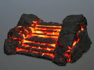 Rock Gate Low-poly 3D model