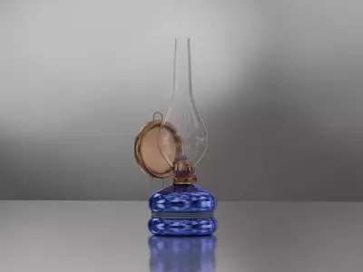 GassLamp Low-poly 3D model