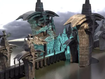 Vlad Fallen Swords Bridge 3D 3D model