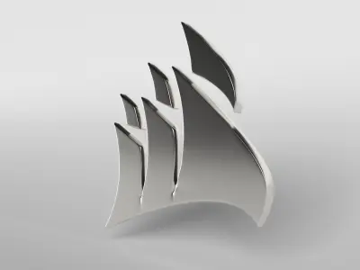 Corsair Logo v1 004 Free low-poly 3D model