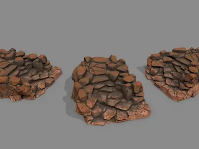 Old Stairs Low-poly 3D model get
