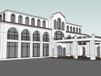 vacation spot-Resort-Fashion Leisure Hotel-0203 3D model