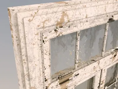Old dirty window 3D model