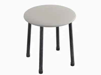 Steel Stool E 05 3D model