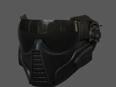 Scifi mask helmet futuristic technology space millitary fantasy  Low-poly 3D model