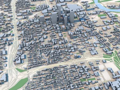 Indianapolis City Indiana United States 3D model