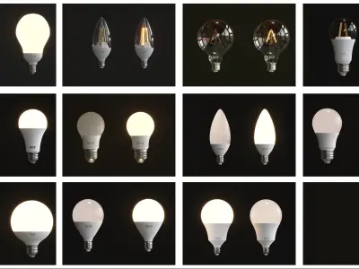 Light Bulb Set IKEA  3D model