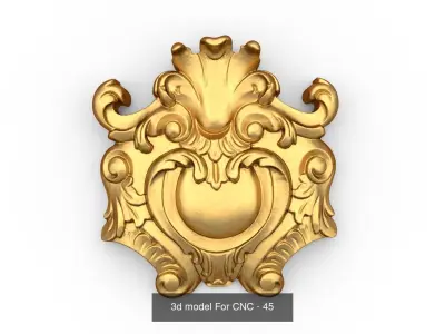 Acanthus Onlay Collection09 3D Model Pack