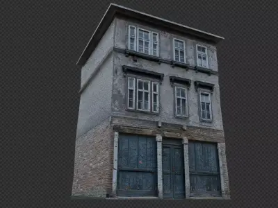 Ultra realistic house building Low-poly 3D model