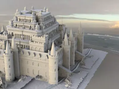 Tudor castle Fantasy version 1 3D model