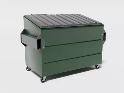 Street Dumpster Low-poly 3D model